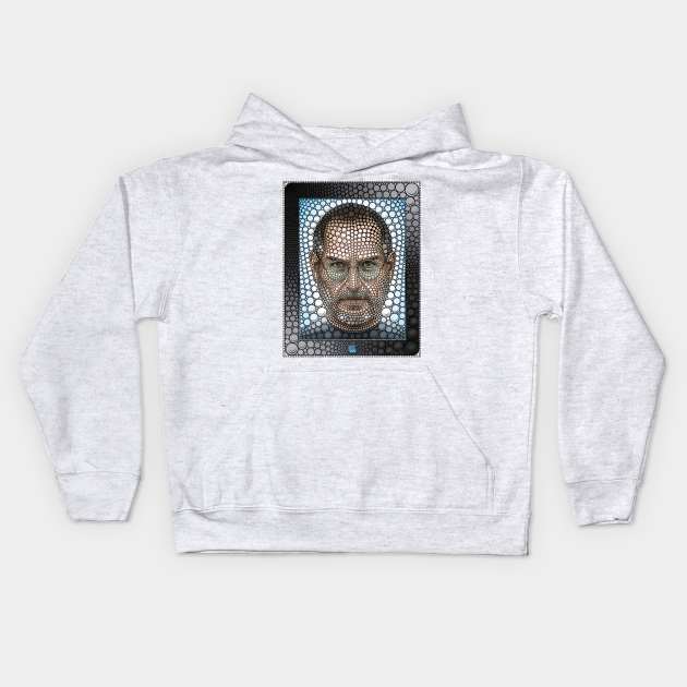 Steve Jobs Kids Hoodie by benheineart